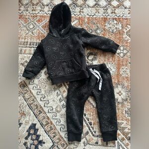 Olive + Scout Kids Black Football Matching Set